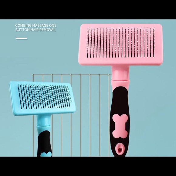 Pet grooming slicker brush- rectangle head- Pink - Picture 7 of 7